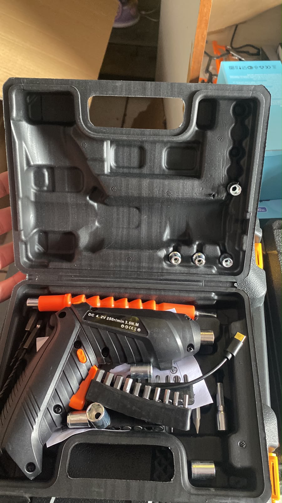 Kit de destornillador eléctrico recargable